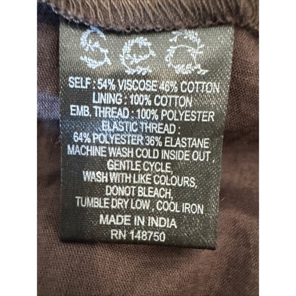 NWT SEA NY Ellabeth Size 8 Boho V-Neck Brown Cotton Blend Long Sleeve Dress  New - Picture 7 of 16